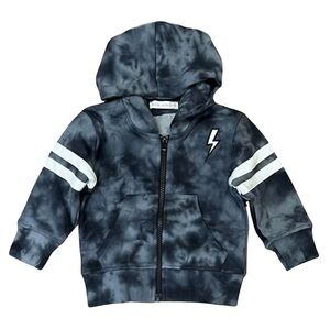 Little Mish Tie Dye Bolt Zip Hoodie Baby Boys size 18 months NWOT